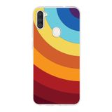 PrintiFy Samsung Galaxy A11 ile Uyumlu Kapak Renk Cümbüşü A Kırmızı Tasarımlı 1mm Fit Şeffaf Silikon Kılıf