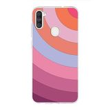 PrintiFy Samsung Galaxy A11 ile Uyumlu Kapak Renk Cümbüşü F Pembe Tasarımlı 1mm Fit Şeffaf Silikon Kılıf