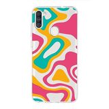 PrintiFy Samsung Galaxy A11 ile Uyumlu Kapak Renkli Desen B Turuncu Tasarımlı 1mm Fit Şeffaf Silikon Kılıf