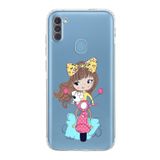 Printify Samsung Galaxy A11 Kamera Korumalı Kapak Vespagirl Tasarımlı Şeffaf Kılıf