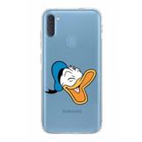Printify Samsung Galaxy A11 Uyumlu Kamera Korumalı Kapak Donald Duck E Tasarımlı Şeffaf Kılıf