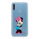 Printify Samsung Galaxy A11 Uyumlu Kamera Korumalı Kapak Minnie Mouse D Tasarımlı Şeffaf Kılıf