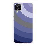 PrintiFy Samsung Galaxy A12 ile Uyumlu Kapak Renk Cümbüşü D Lila Tasarımlı 1mm Fit Şeffaf Silikon Kılıf