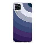 PrintiFy Samsung Galaxy A12 ile Uyumlu Kapak Renk Cümbüşü E Mavi Tasarımlı 1mm Fit Şeffaf Silikon Kılıf