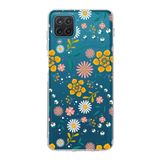 Printify Samsung Galaxy A12 Kamera Korumalı Kapak Çiçek Tasarımlı Şeffaf Kılıf