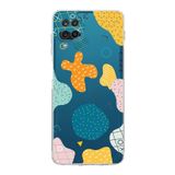 Printify Samsung Galaxy A12 Kamera Korumalı Kapak Geometrik Şekiller Tasarımlı Şeffaf Kılıf