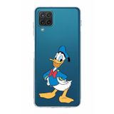 Printify Samsung Galaxy A12 Uyumlu Kamera Korumalı Kapak Donald Duck C Tasarımlı Şeffaf Kılıf