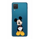Printify Samsung Galaxy A12 Uyumlu Kamera Korumalı Kapak Mickey Mouse A Tasarımlı Şeffaf Kılıf