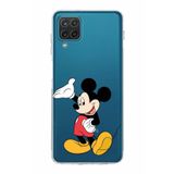 Printify Samsung Galaxy A12 Uyumlu Kamera Korumalı Kapak Mickey Mouse C Tasarımlı Şeffaf Kılıf