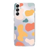 PrintiFy Samsung Galaxy A14 ile Uyumlu Kapak Grunge Tasarımlı 1mm Fit Şeffaf Silikon Kılıf