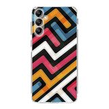 PrintiFy Samsung Galaxy A14 ile Uyumlu Kapak Labirent Grafiti Tasarımlı 1mm Fit Şeffaf Silikon Kılıf