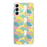 PrintiFy Samsung Galaxy A14 ile Uyumlu Kapak Memphis Desen - C Tasarımlı Kamera Korumalı Şeffaf Silikon Kılıf