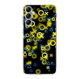 PrintiFy Samsung Galaxy A14 ile Uyumlu Kapak Semboller Tasarımlı 1mm Fit Şeffaf Silikon Kılıf