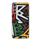 PrintiFy Samsung Galaxy A14 ile Uyumlu Kapak Soyut Grafiti Tasarımlı 1mm Fit Şeffaf Silikon Kılıf