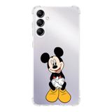 Printify Samsung Galaxy A14 Uyumlu Köşe Korumalı Antişok Kapak Mickey Mouse Tasarımlı Şeffaf Silikon Kılıf