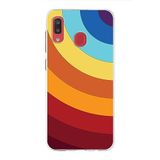 PrintiFy Samsung Galaxy A20 ile Uyumlu Kapak Renk Cümbüşü A Kırmızı Tasarımlı 1mm Fit Şeffaf Silikon Kılıf
