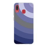 PrintiFy Samsung Galaxy A20 ile Uyumlu Kapak Renk Cümbüşü D Lila Tasarımlı 1mm Fit Şeffaf Silikon Kılıf