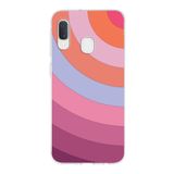 PrintiFy Samsung Galaxy A20E ile Uyumlu Kapak Renk Cümbüşü F Pembe Tasarımlı 1mm Fit Şeffaf Silikon Kılıf