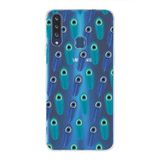 PrintiFy Samsung Galaxy A20s ile Uyumlu 1mm Slim Fit Nazar Boncuğu 4 Baskılı Şeffaf Kılıf