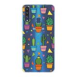 PrintiFy Samsung Galaxy A20s ile Uyumlu 1mm Slim Fit Water Color 4 Baskılı Şeffaf Kılıf