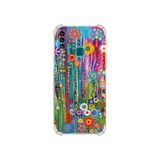 PrintiFy Samsung Galaxy A20s ile Uyumlu Düşlerin Dansı serisi Folklorik Bahçe Tasarımlı Uv Baskılı Köşe Korumalı Antişok Kılıf