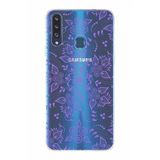 PrintiFy Samsung Galaxy A20S ile Uyumlu Kapak Nostalji Desen - D Tasarımlı 1mm Fit Şeffaf Silikon Kılıf