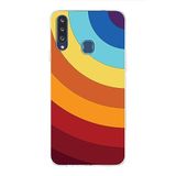 PrintiFy Samsung Galaxy A20S ile Uyumlu Kapak Renk Cümbüşü A Kırmızı Tasarımlı 1mm Fit Şeffaf Silikon Kılıf