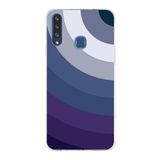 PrintiFy Samsung Galaxy A20S ile Uyumlu Kapak Renk Cümbüşü E Mavi Tasarımlı 1mm Fit Şeffaf Silikon Kılıf