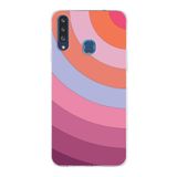 PrintiFy Samsung Galaxy A20S ile Uyumlu Kapak Renk Cümbüşü F Pembe Tasarımlı 1mm Fit Şeffaf Silikon Kılıf