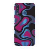 PrintiFy Samsung Galaxy A20S ile Uyumlu Kapak Renkli Desen D Siyah Tasarımlı 1mm Fit Şeffaf Silikon Kılıf