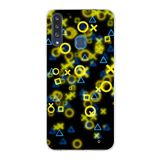 PrintiFy Samsung Galaxy A20S ile Uyumlu Kapak Semboller Tasarımlı 1mm Fit Şeffaf Silikon Kılıf