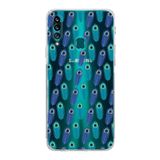 PrintiFy Samsung Galaxy A20S ile Uyumlu Nazar Boncuğu 4 Baskılı Kamera Korumalı Şeffaf Silikon Kılıf