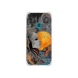 PrintiFy Samsung Galaxy A20s ile Uyumlu Simya Serisi Mozaik Tanrıça Tasarımlı Uv Baskılı Köşe Korumalı Antişok Kılıf