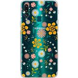 Printify Samsung Galaxy A20S Kamera Korumalı Kapak Çiçek Tasarımlı Şeffaf Kılıf