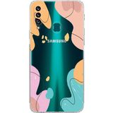 Printify Samsung Galaxy A20S Kamera Korumalı Kapak Karışık Renkler Tasarımlı Şeffaf Kılıf