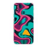 PrintiFy Samsung Galaxy A20s Uyumlu Kamera Korumalı Kapak Renkli Desen A Tasarımlı Şeffaf Kılıf
