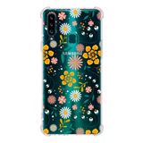 Printify Samsung Galaxy A20S Uyumlu Köşe Korumalı Antişok Kapak Çiçek Tasarımlı Şeffaf Kılıf