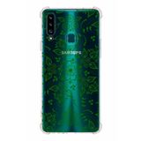 PrintiFy Samsung Galaxy A20s Uyumlu Köşe Korumalı Antişok Kapak Nostalji Desen Tasarımlı Şeffaf Kılıf