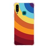 PrintiFy Samsung Galaxy A20s Uyumlu Köşe Korumalı Antişok Kapak Renk Cümbüşü Tasarımlı Şeffaf Kılıf