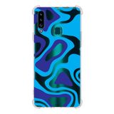 PrintiFy Samsung Galaxy A20s Uyumlu Köşe Korumalı Antişok Kapak Renkli Desen Tasarımlı Şeffaf Kılıf