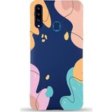 Printify Samsung Galaxy A20S Uyumlu Lansman Kılıf Karışık Renkler Tasarımlı Içi Kadife Kapak-Lacivert