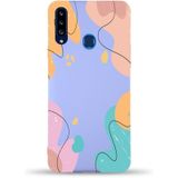 Printify Samsung Galaxy A20S Uyumlu Lansman Kılıf Karışık Renkler Tasarımlı Içi Kadife Kapak-Lila