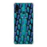 PrintiFy Samsung Galaxy A20S Uyumlu Nazar Boncuğu 4 Baskılı Şeffaf Köşe Korumalı Antişok Kılıf