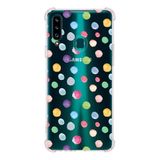 PrintiFy Samsung Galaxy A20S Uyumlu Water Color 6 Baskılı Şeffaf Köşe Korumalı Antişok Kılıf