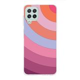 PrintiFy Samsung Galaxy A22 ile Uyumlu Kapak Renk Cümbüşü F Pembe Tasarımlı 1mm Fit Şeffaf Silikon Kılıf