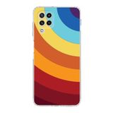 PrintiFy Samsung Galaxy A22 Uyumlu Kamera Korumalı Kapak Renk Cümbüşü A Tasarımlı Şeffaf Kılıf