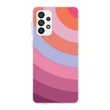 PrintiFy Samsung Galaxy A23 ile Uyumlu Kapak Renk Cümbüşü F Pembe Tasarımlı 1mm Fit Şeffaf Silikon Kılıf
