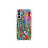 PrintiFy Samsung Galaxy A24 ile Uyumlu Düşlerin Dansı serisi Folklorik Bahçe Tasarımlı Uv Baskılı Köşe Korumalı Antişok Kılıf