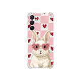 PrintiFy Samsung Galaxy A25 ile Uyumlu Pembe Pötikare Serisi Pembe Zıpzıp Tasarımlı Uv Baskılı Köşe Korumalı Antişok Kılıf