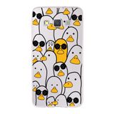 PrintiFy Samsung Galaxy A3 ile Uyumlu Kapak Duck Tasarımlı 1mm Fit Şeffaf Silikon Kılıf